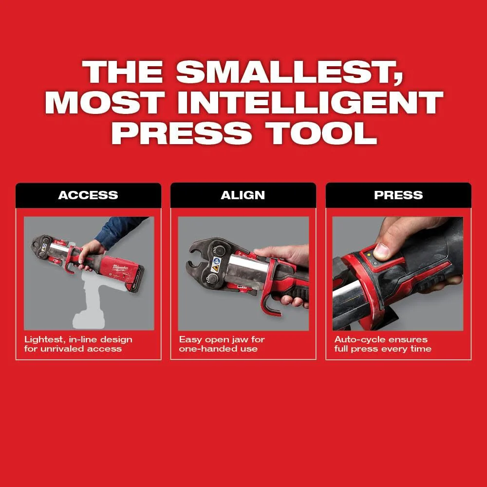 Milwaukee M18 FORCE LOGIC Press Tool With ONE-KEY - 1/2 in - 2 in CTS Jaws - Image 7 Milwaukee M18 FORCE LOGIC Press Tool With ONE-KEY - 1/2 in - 2 in CTS Jaws - Image 7