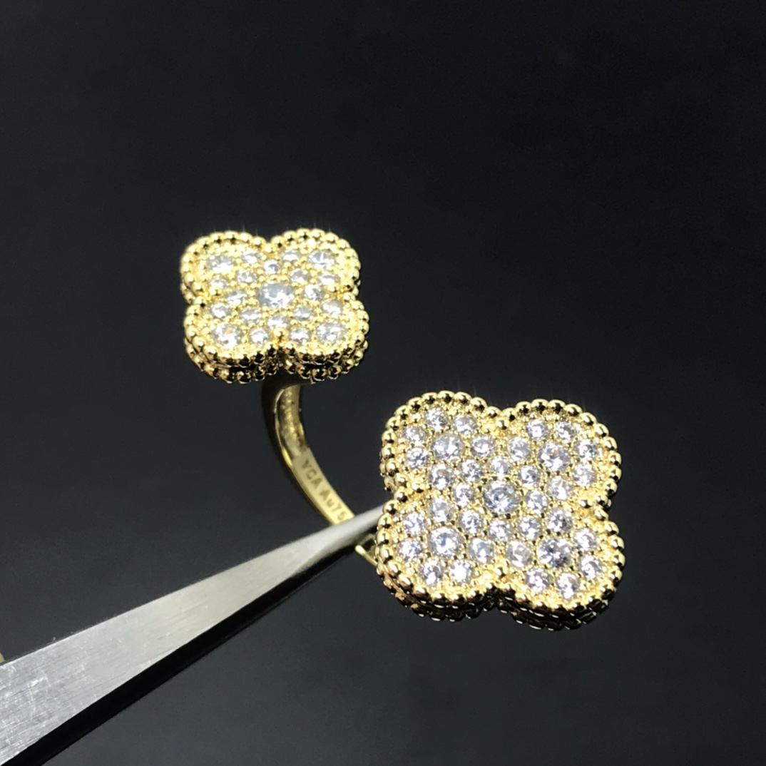 VCA Full Diamond Magic Alhambra Between the Finger Ring - Original Replica Club