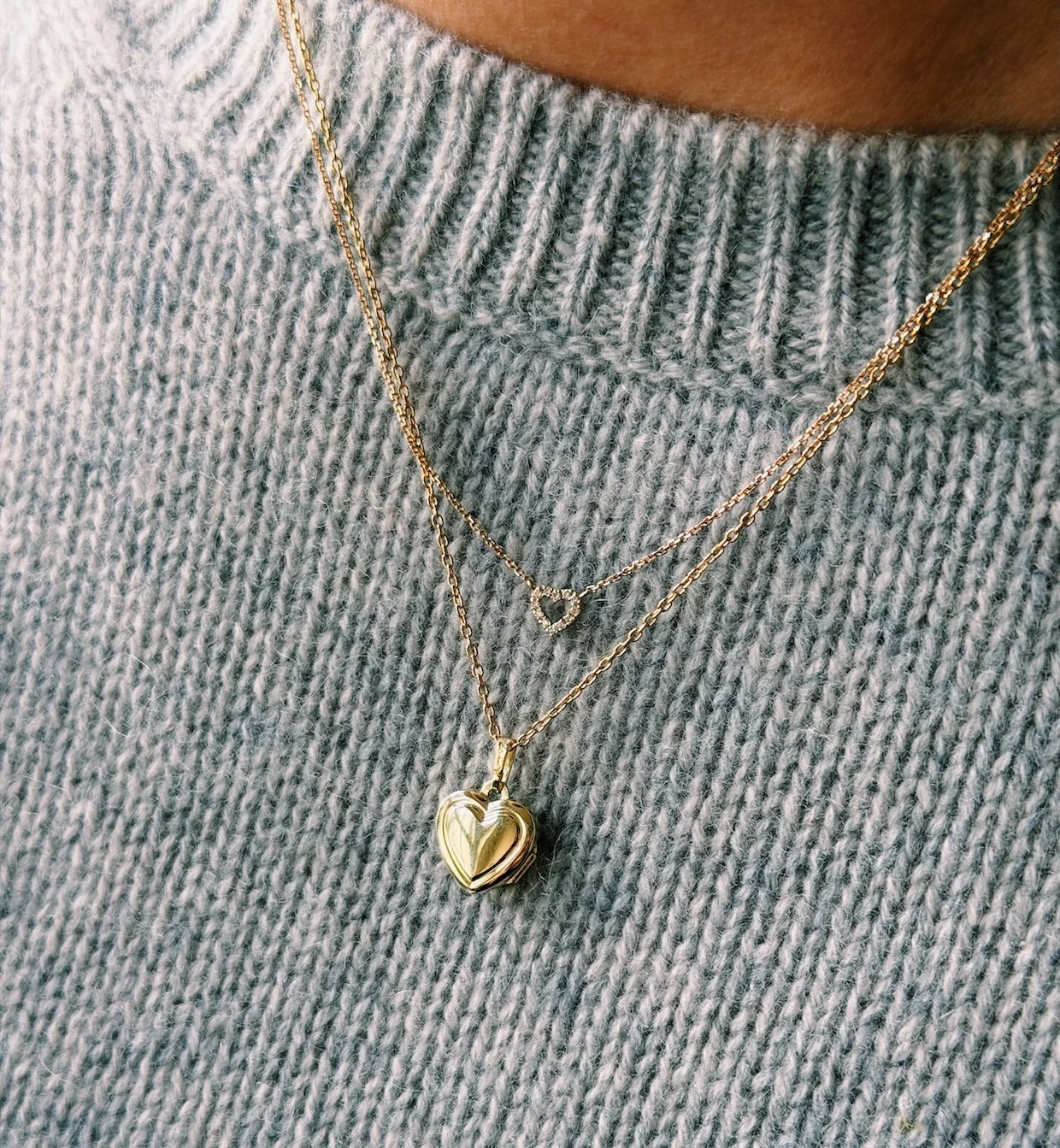 Polished Heart Locket 14K