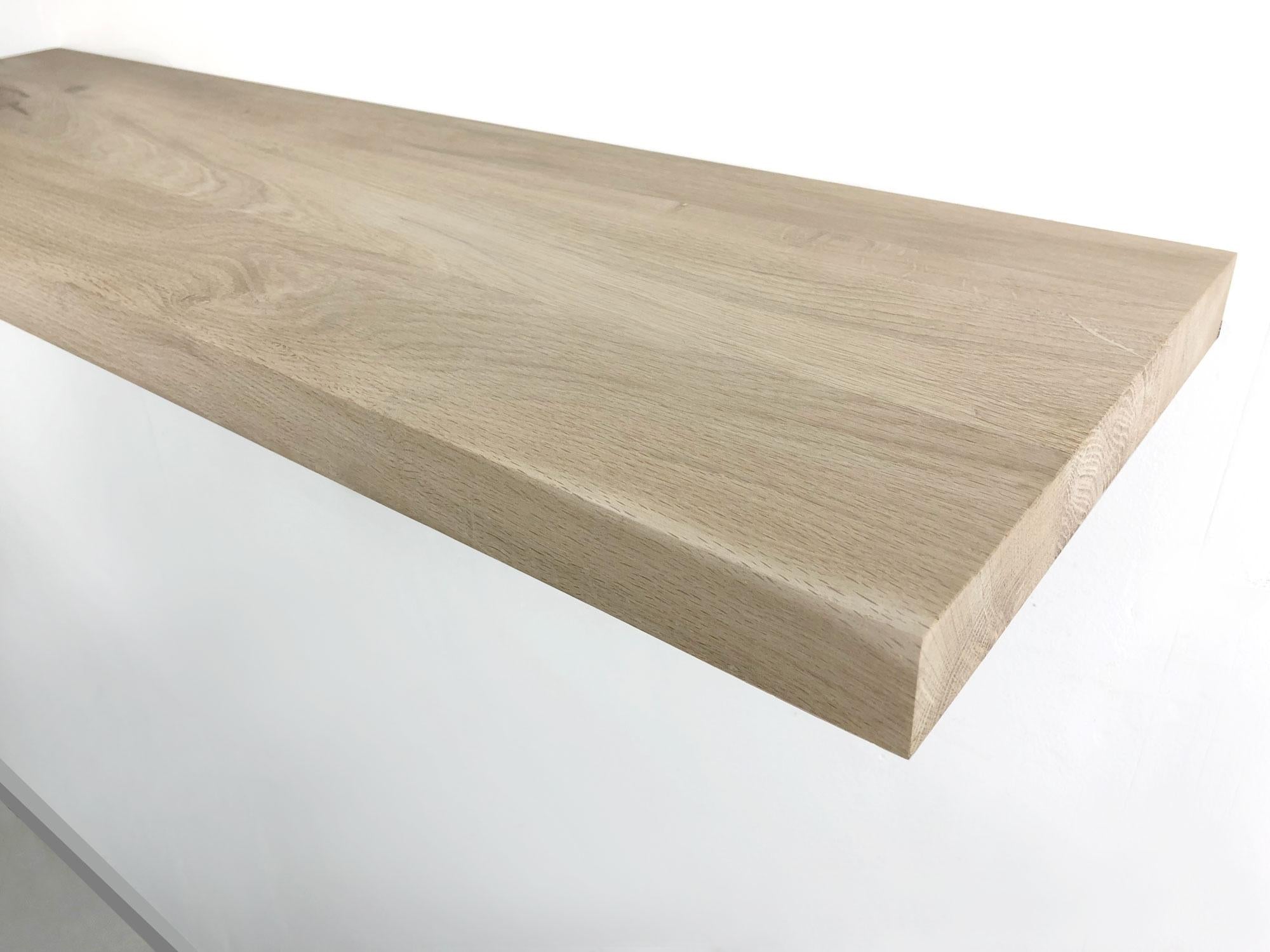 Woodbrothers Zwevende wandplank eiken recht 60x25cm