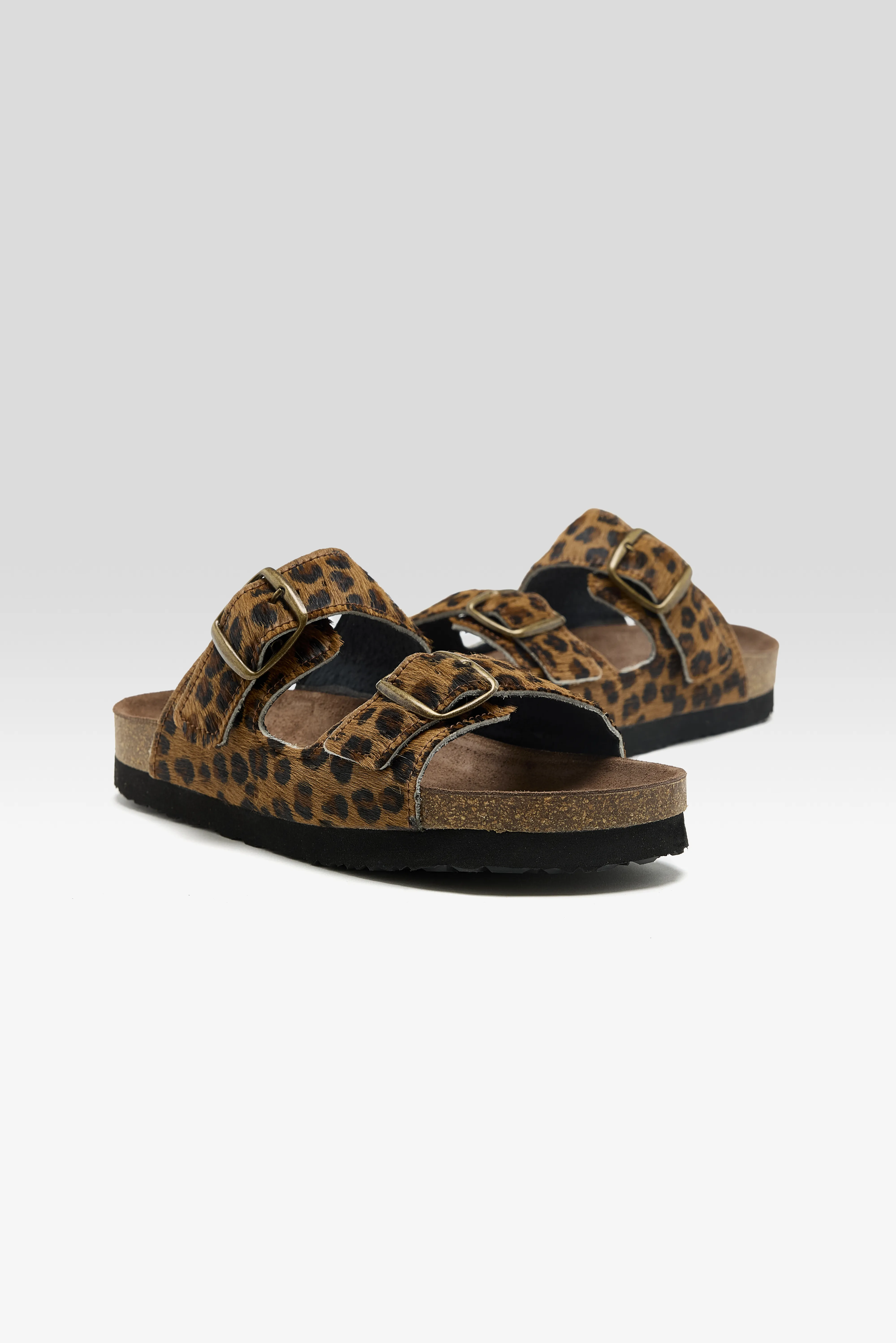 Bellerose Leopard Ponyhair Sandals  (261 / W / BROWN)