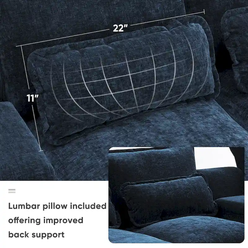 123*55 Contemporary U-Shaped Sofa with Console, Cup Holders, USB Ports, Upholstered Sleeper Couch Set with Chaise
