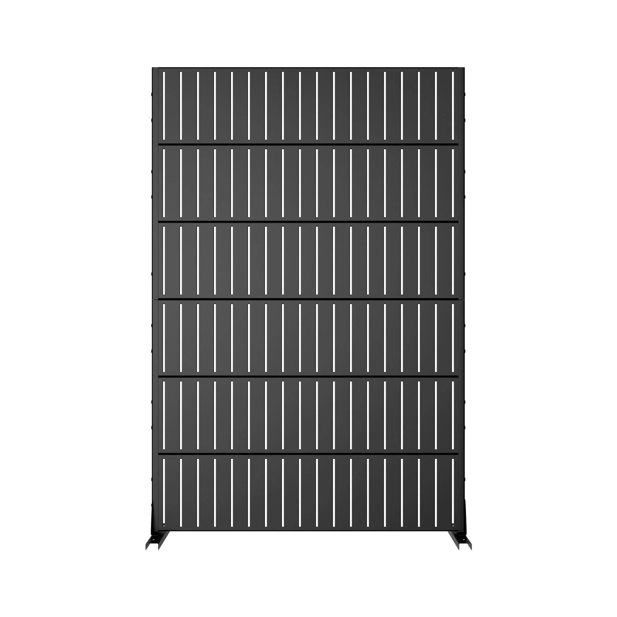 MAYEERTY Outdoor & Indoor Metal Panel Screen, Heavy-Duty Decorative Partition,Stripe,Black - Image 6