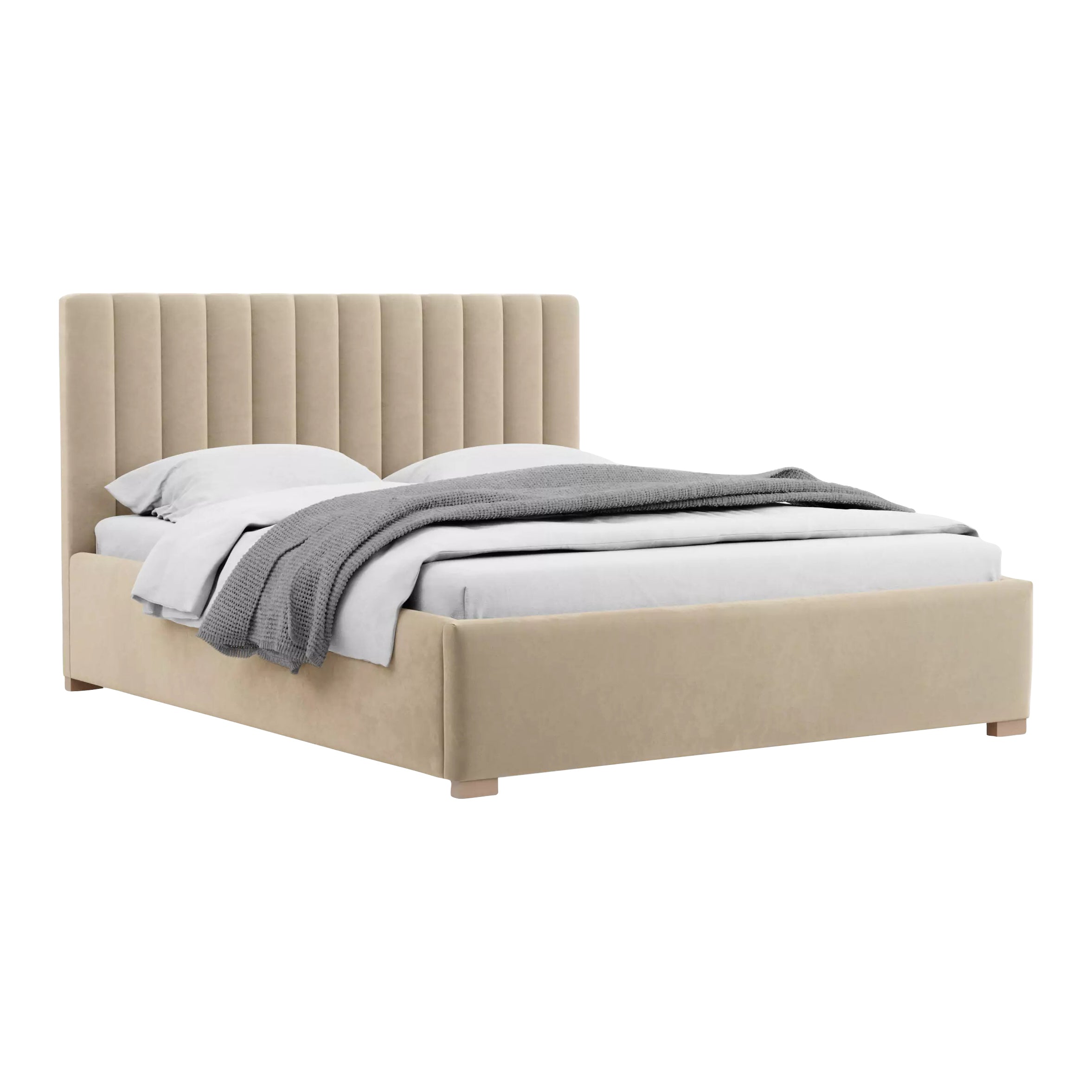 Blokker Mara Tweepersoonsbed met Opbergruimte 160 x 200 cm - Fluweel /