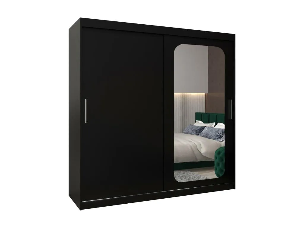 ARMARIO Lluesmamuebles T2 DE PUERTAS CORREDERAS 200/200/62 2 puertas (negro/negro)