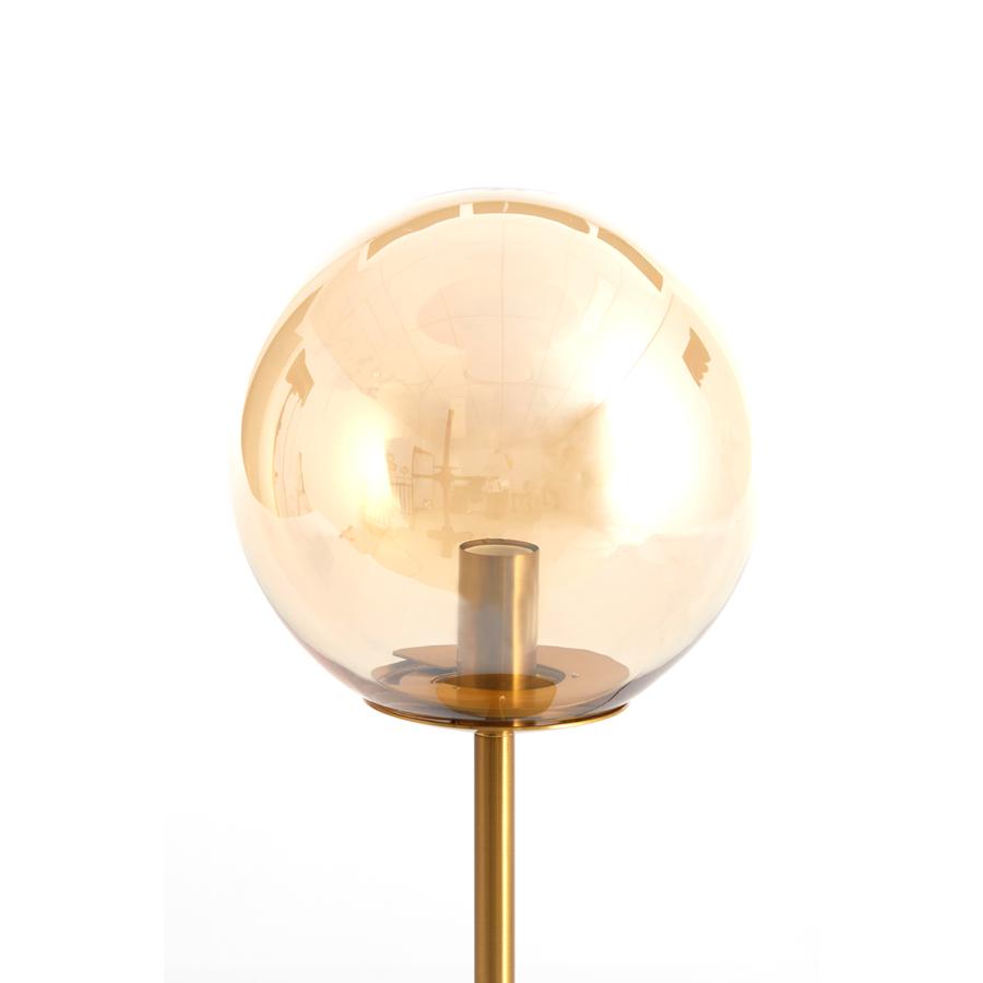 Light & Living - Medina tafellamp Ø20x43 cm - glas amber+goud