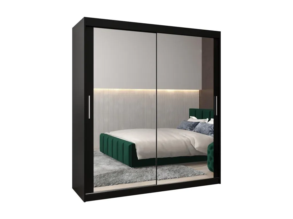 ARMARIO Homepleno 3 DE PUERTAS CORREDERAS 200/180/62 2 puertas (Negro/Negro) znpw31660