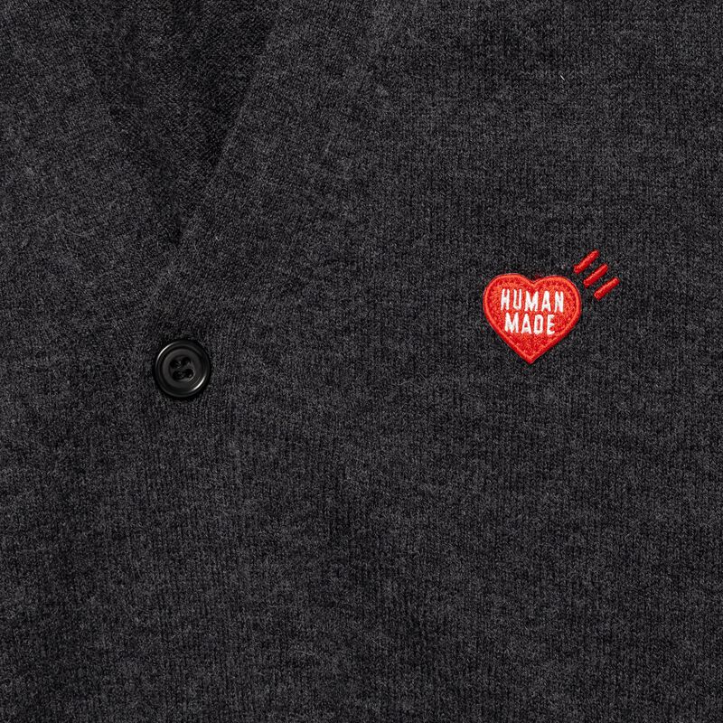 HUMAN MADE HEART BADGE KNIT CARDIGAN