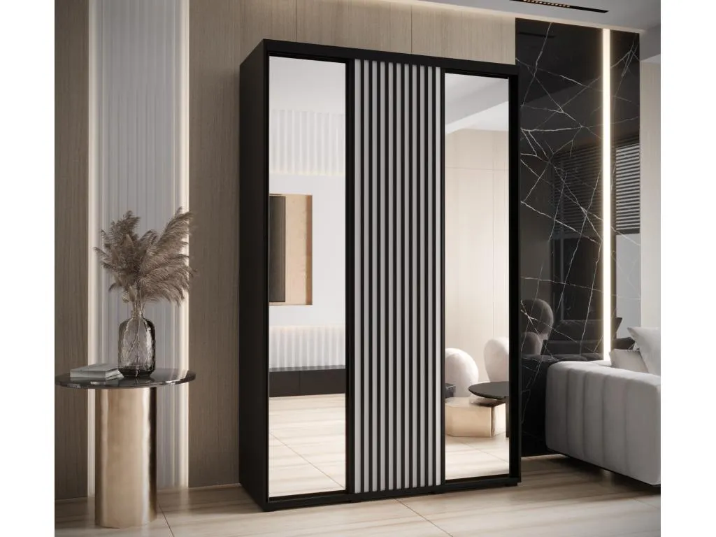 ARMARIO Alkifurniturees 2 DE PUERTAS CORREDERAS 235.2/160/45 3 puertas (negro/blanco) 42581NFZI