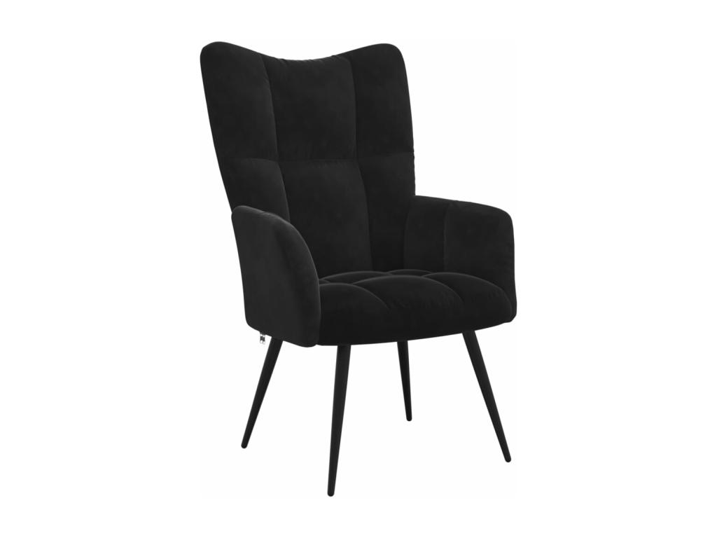Silla de relajación de terciopelo negro