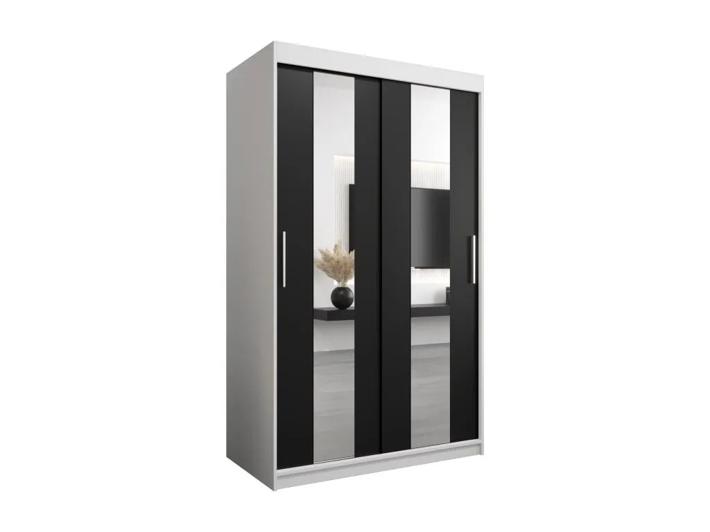 Armario Decoesp de puertas correderas 200/120/62 2 puertas (blanco/negro) SWOD68806