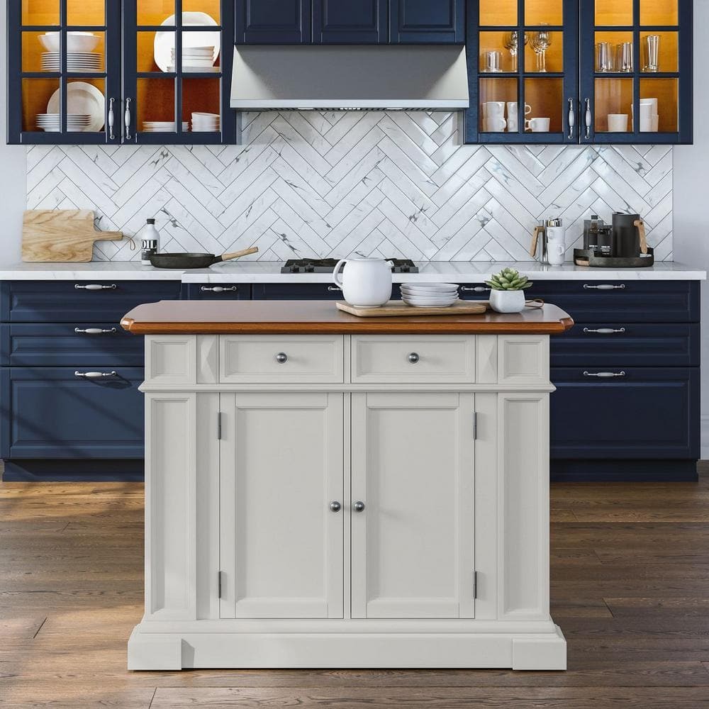 WAYFAIR HOMESTYLES - Americana Kitchen Island With Drop Leaf
