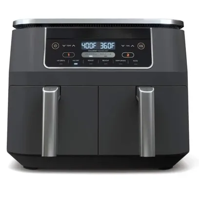 DZ401 Foodi 10 Quart 6-in-1 DualZone XL 2-Basket Air Fryer with 2 Independent Frying Baskets