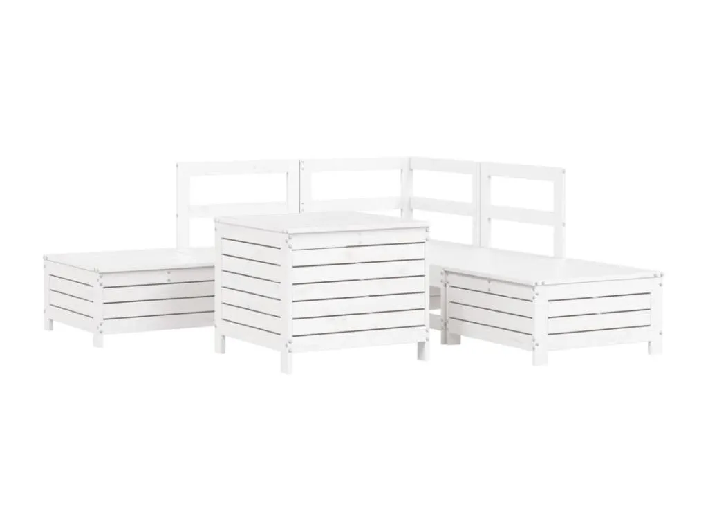 Juego de sofás de jardín 6 piezas Banakdecoracion maciza Banakdecoracion blanco SZMQ61151