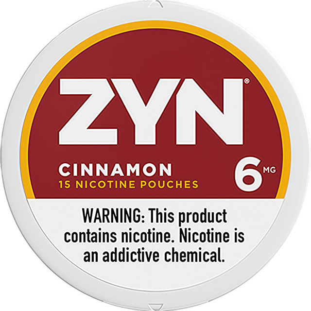 ZYN Cinnamon 6mg nicotine pouches — Mini Dry can with 15 normal-strength red-hot cinnamon pouches