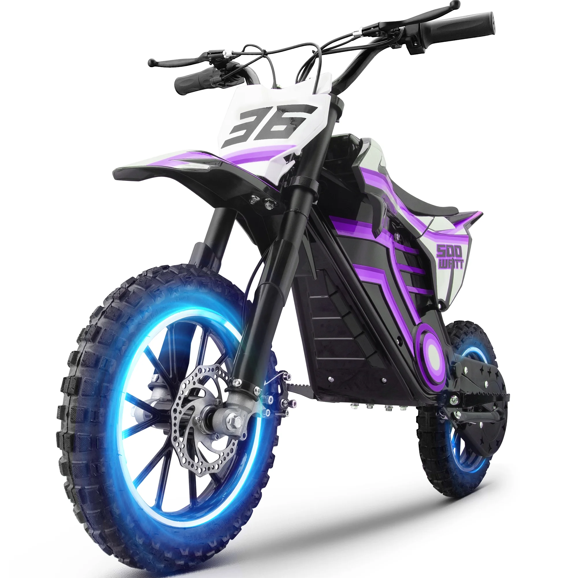QEASET electric dirt bike, 500W kids dirt bike for Boys Girls Age 8-14, Blue - Image 29
