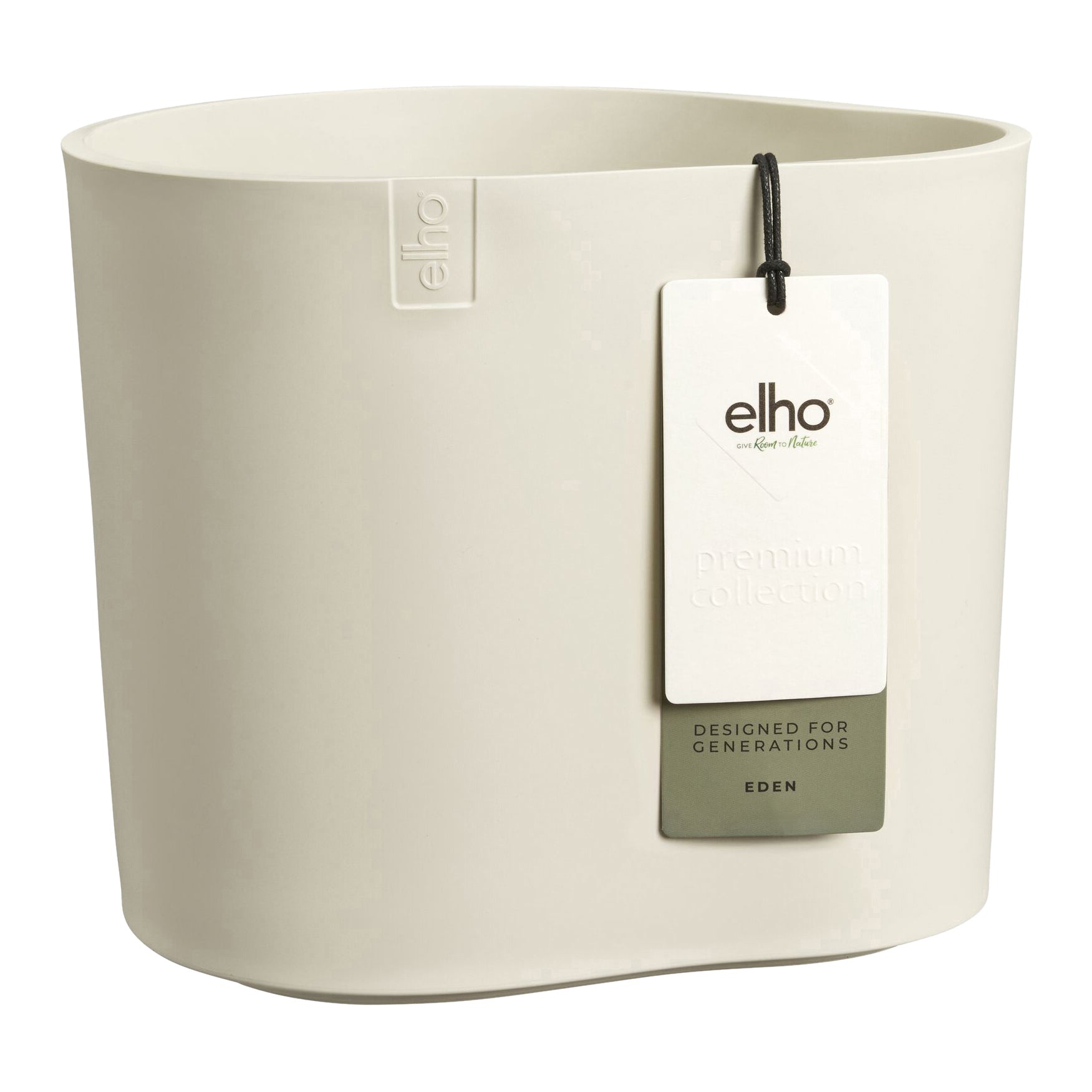 Elho Eden 25 - Linnen wit - L 26 x B x H 23 cm - Binnen en Buiten - 10