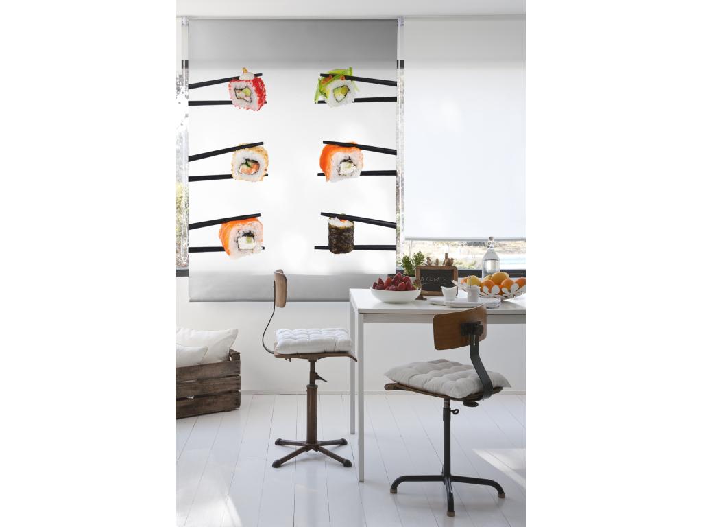 Casaplu | Estores Personalizados Easyfix de COCINA | 120 x 150 cm (Ancho por Alto) Tamaño de Tela 117 x 150 cm | Modelo C-1224 Color Unico