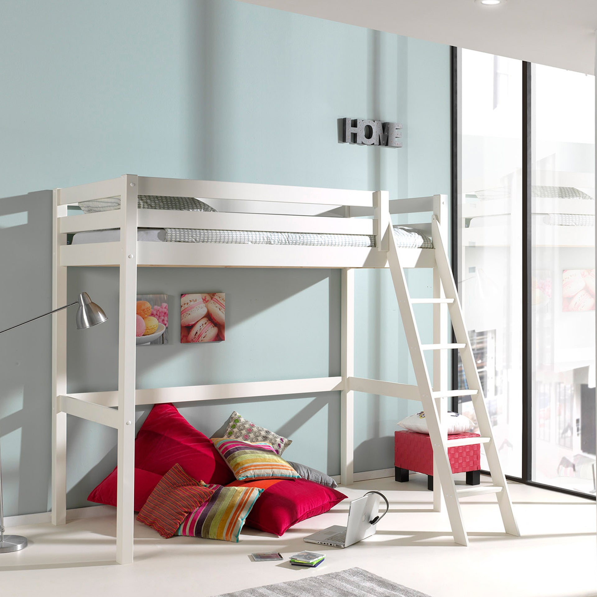 Vipack Pino Mezzanine Hoogslaper 90 x 200 cm - Wit