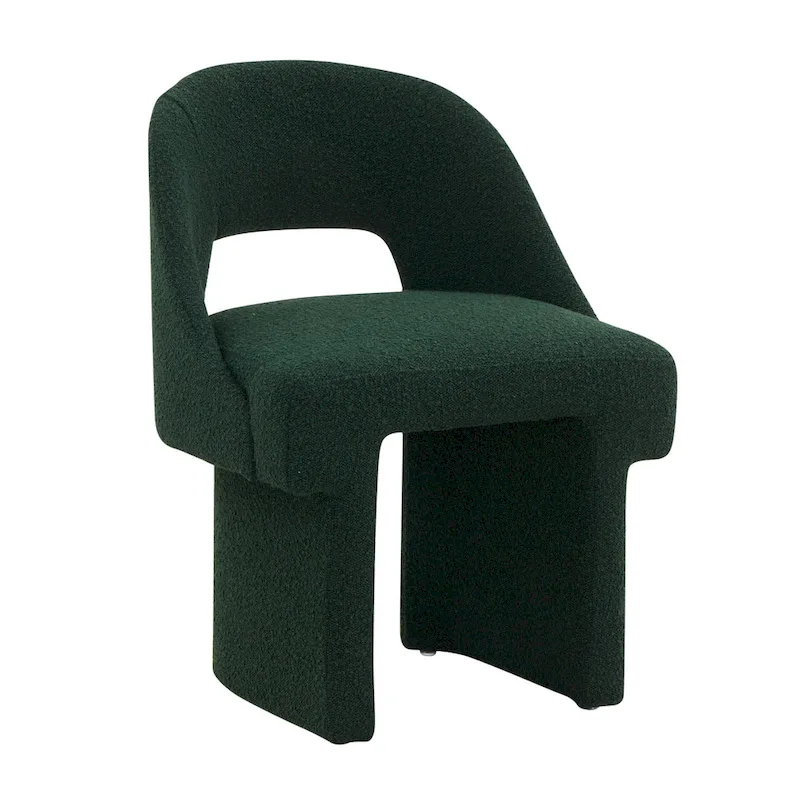 Modern Elegant Boucle Upholstered Accent Chair with MDF Wood Frame for Home Office, Living Room, and Bedroom