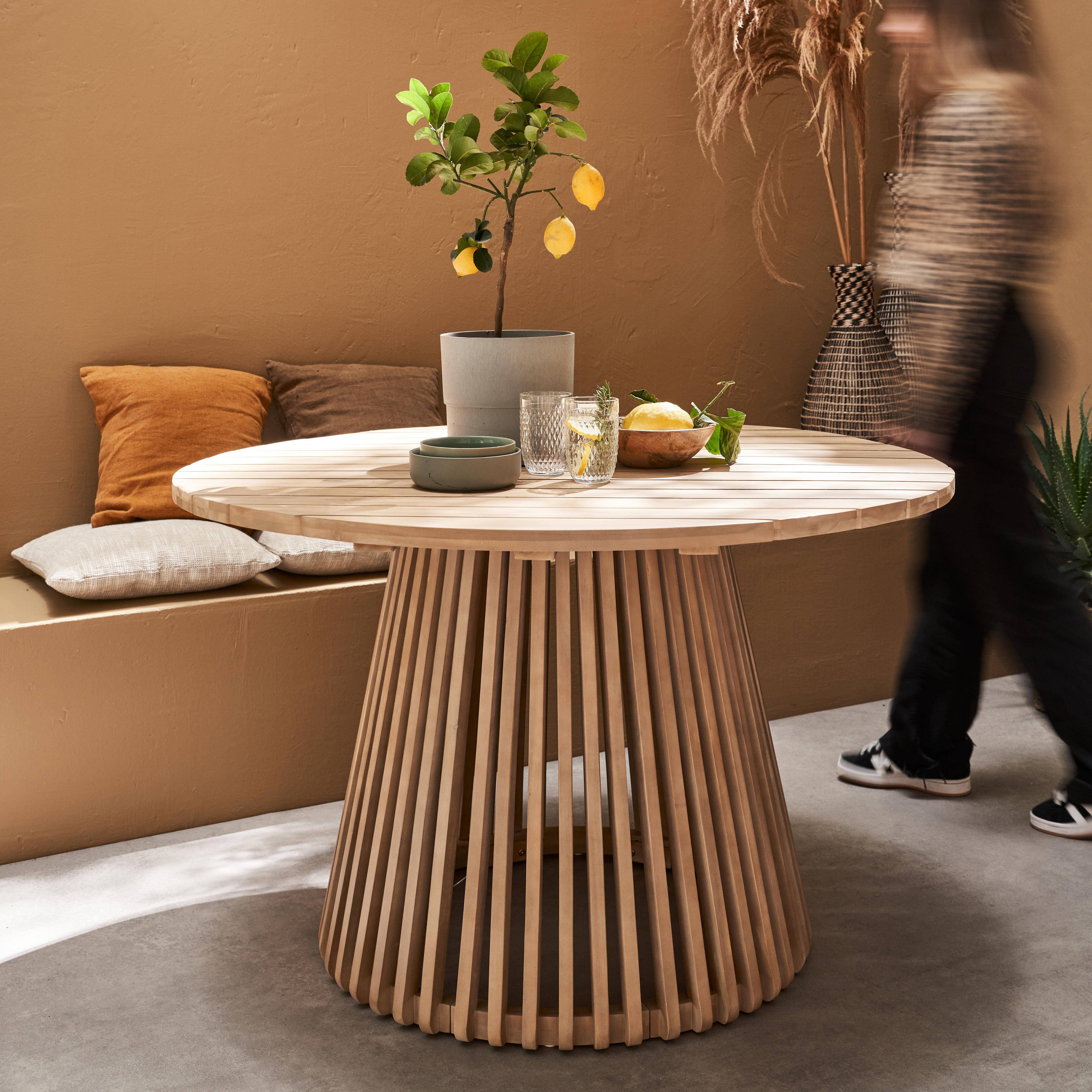 Oviedo 120cm - Mesa de comedor de madera interior/exterior de 4 plazas