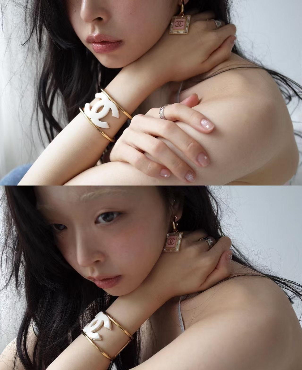 Chanel Open Cuff Funky Exaggerated Geometric Bangle Bracelet - Original Replica Club