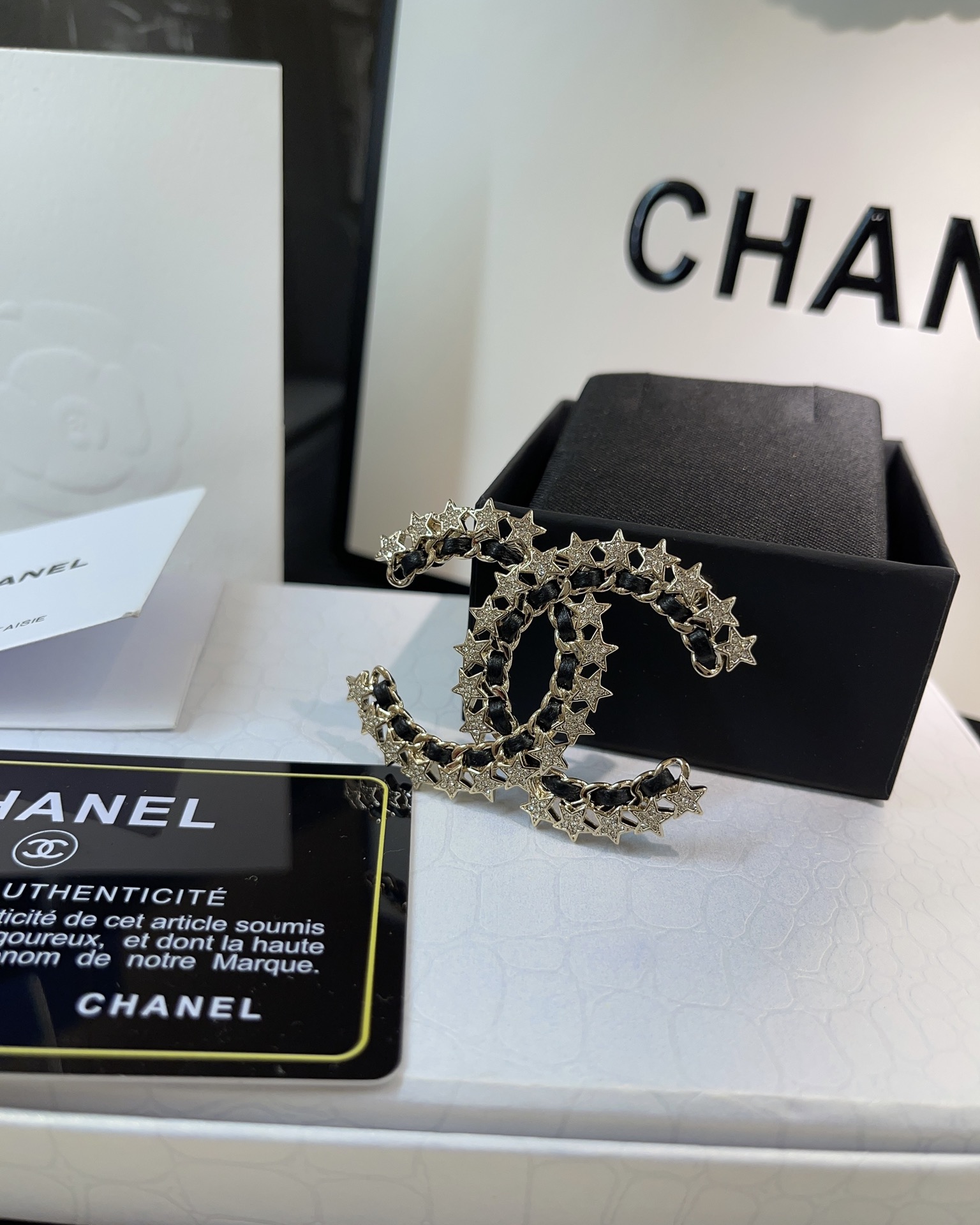 Chanel Little Star Leather Wrap CC Brooch - Original Replica Club