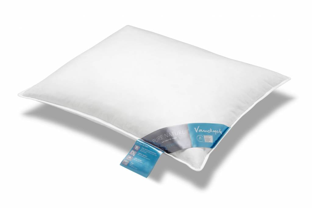 Pure Nature Hoofdkussen Stevig   Wit   Dons