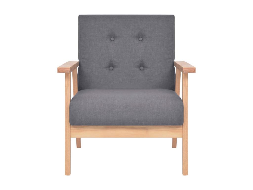 Sillón de tela gris oscuro