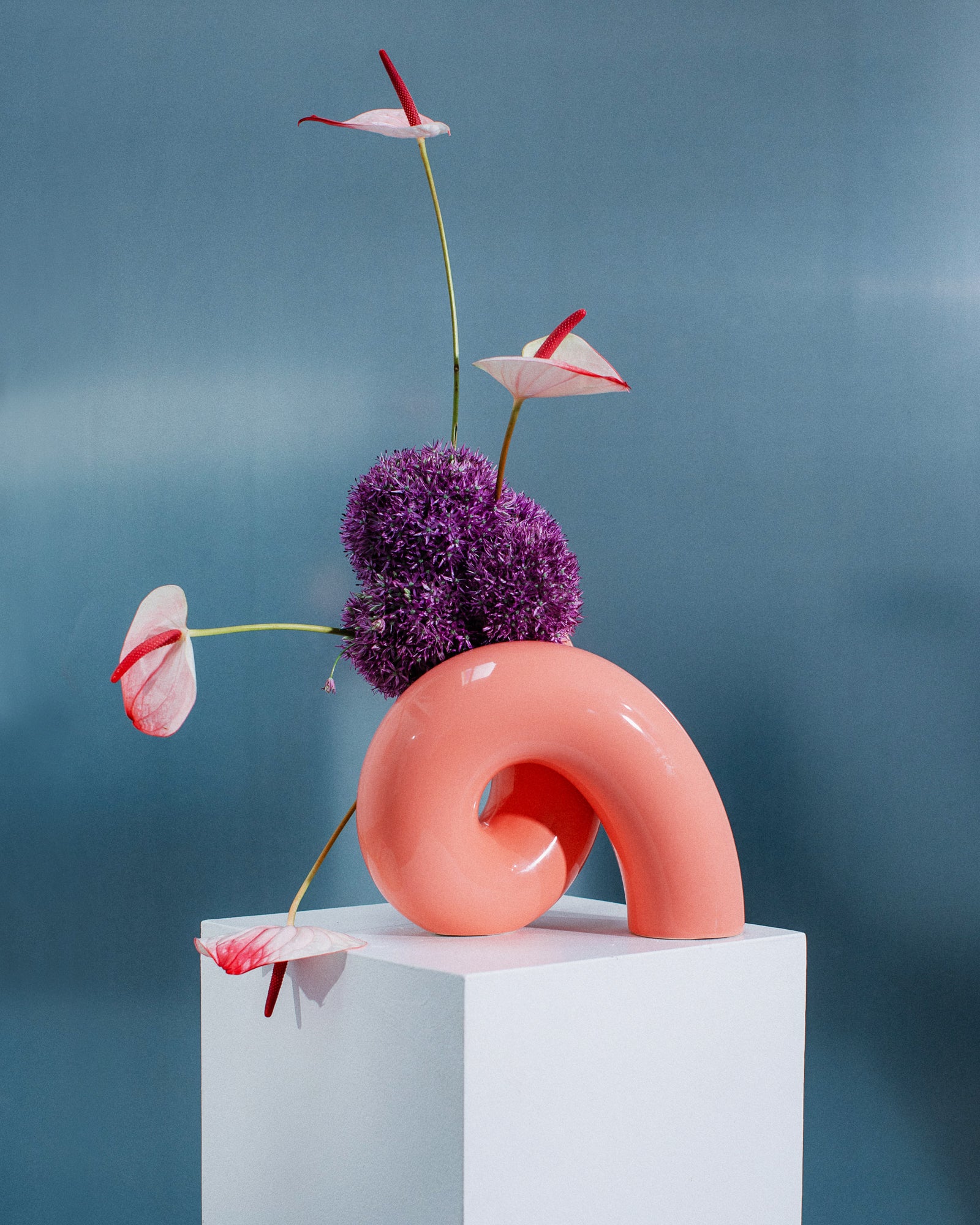 MaM x Ju Schnee Vase L rosa