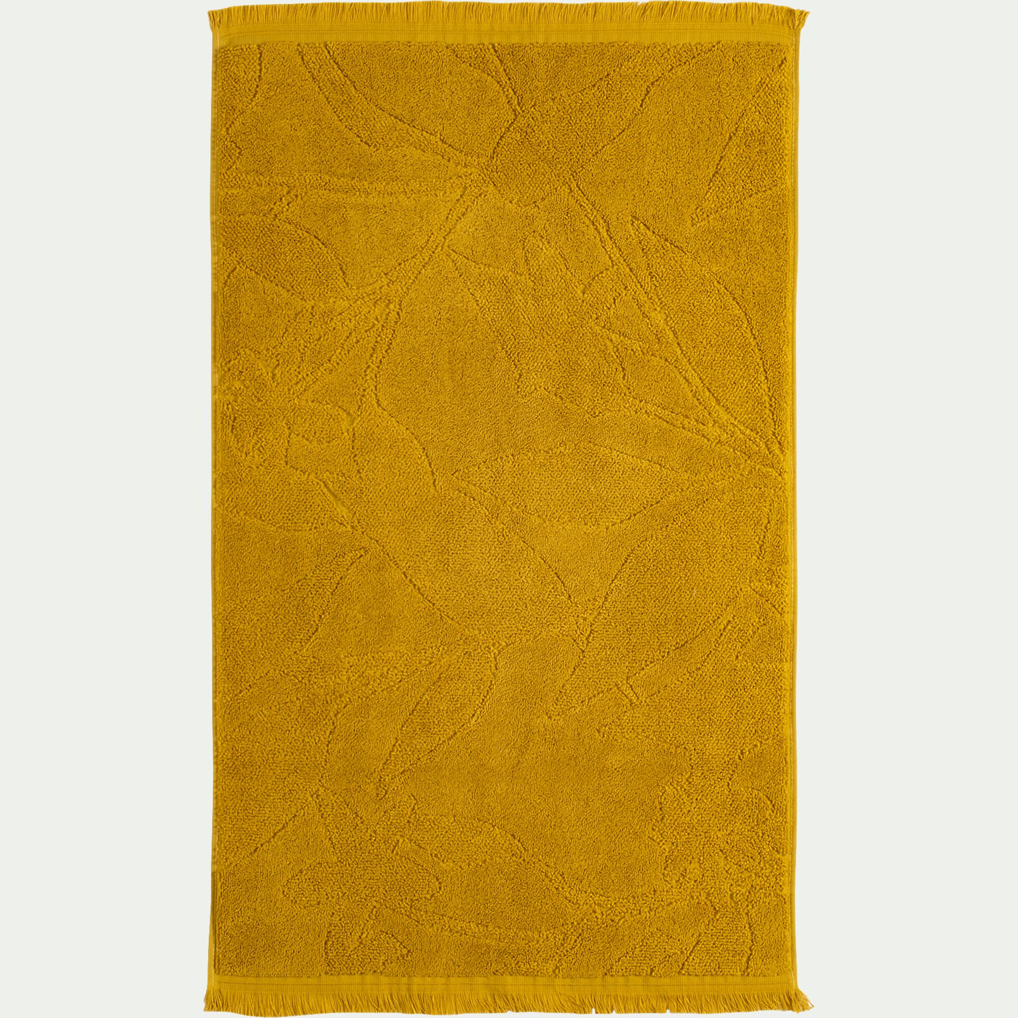 RYAD - Tapis de bain en coton - jaune argan 50x80cm