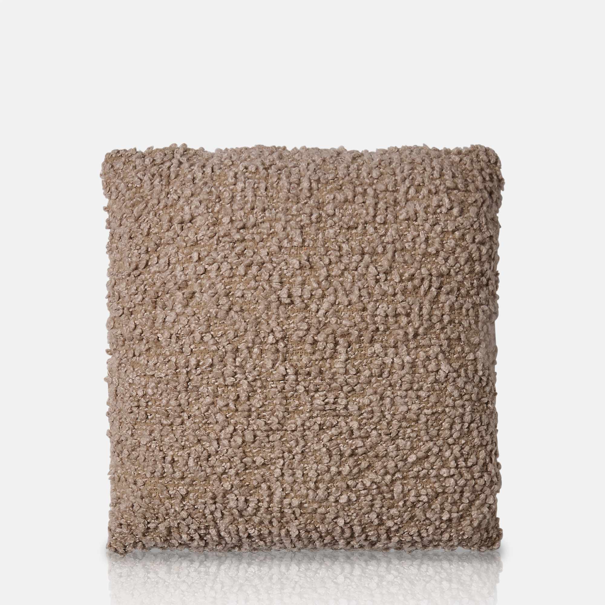 Maud Boucle Cushion, Taupe