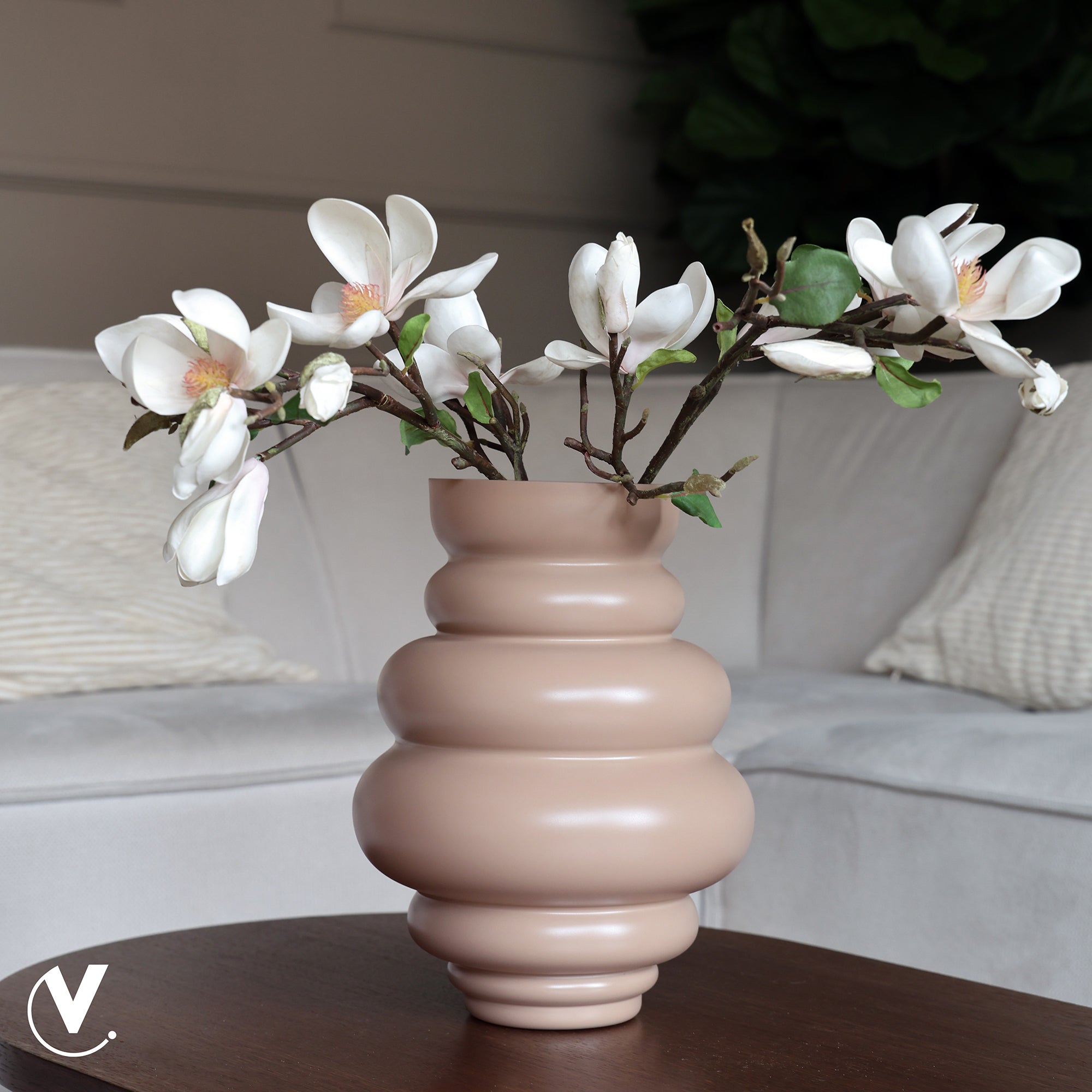 Vase The World Maputo M matte sand Ø22 x H30 cm