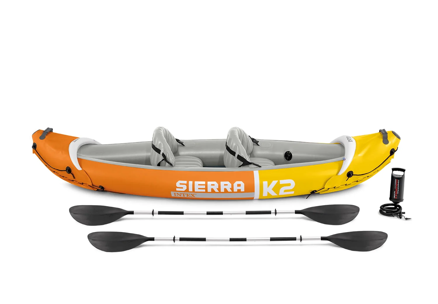 Intex Sierra K2 Inflatable Kayak with Oars and Hand Pump - Image 8