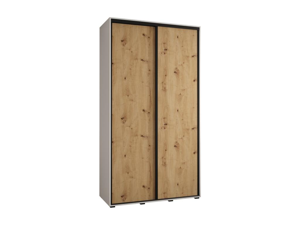 ARMARIO DAVOS 1 DE PUERTAS CORREDERAS 235,2/140/60 2 puertas (Blanco/Artisan/Negro)