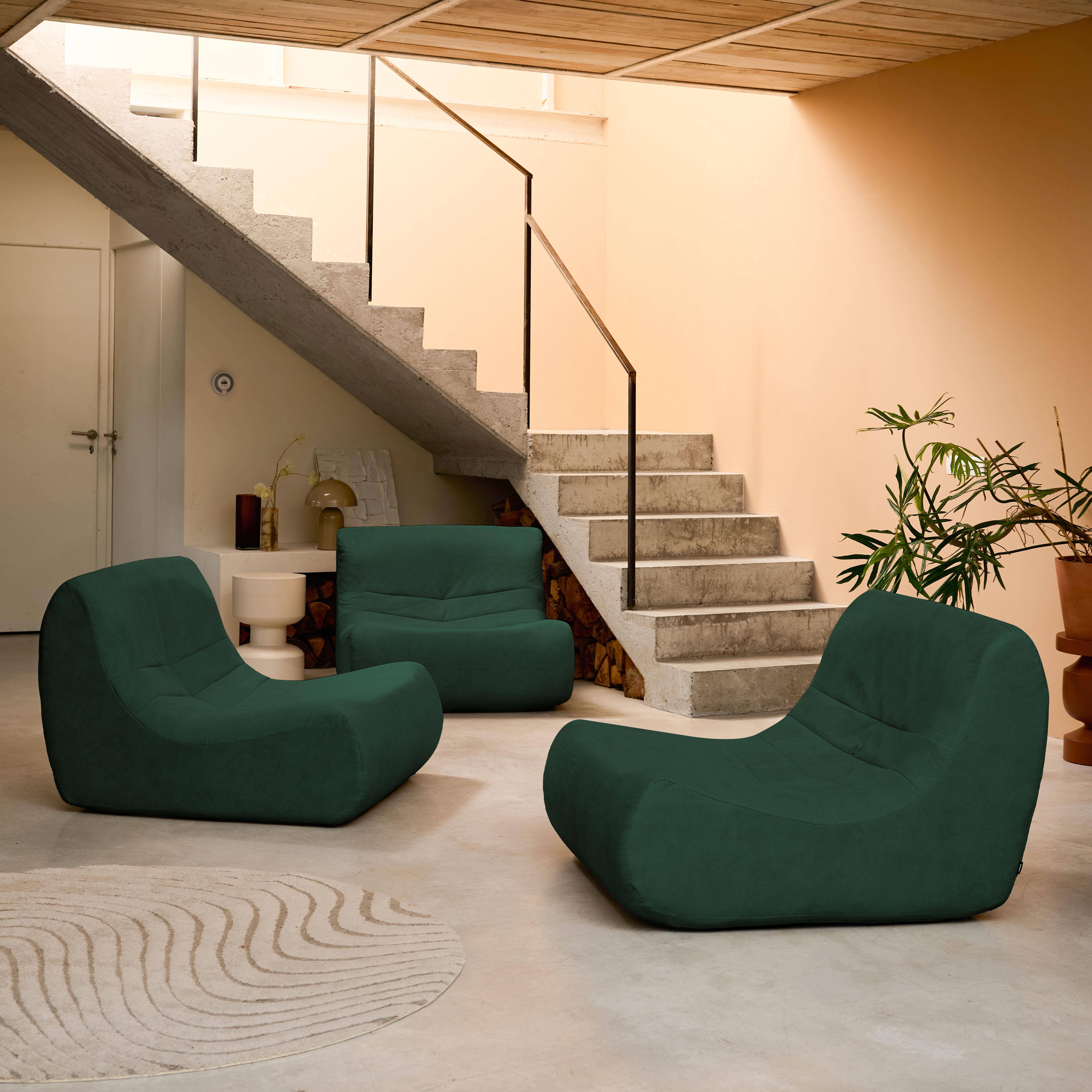 Sokol terciopelo - Sofá modular de terciopelo, 3 plazas
