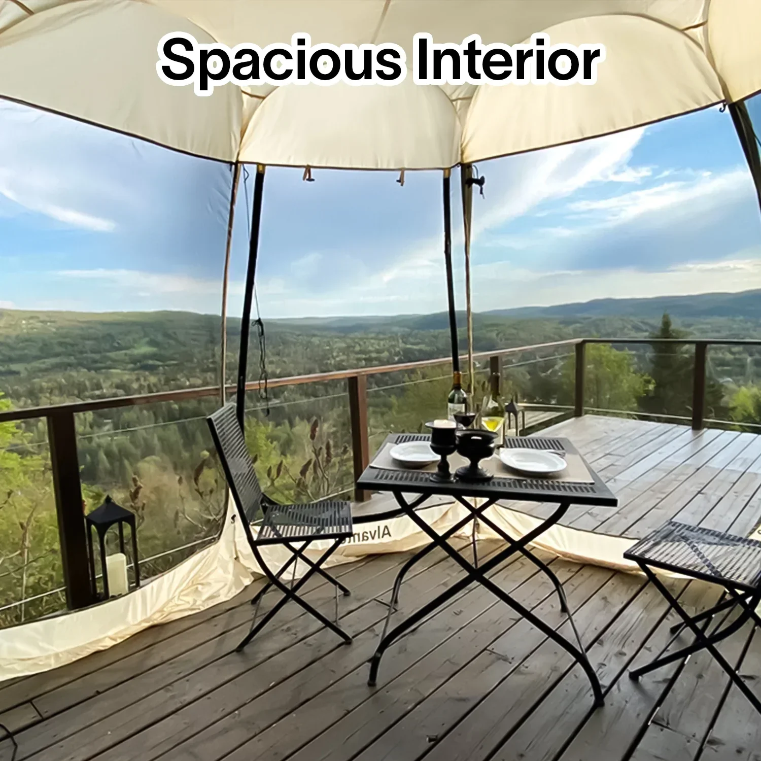 Alvantor Screen House Camping Instant Canopy 12 ft x 12 ft - Beige - Image 4 Alvantor Screen House Camping Instant Canopy 12 ft x 12 ft - Beige - Image 4