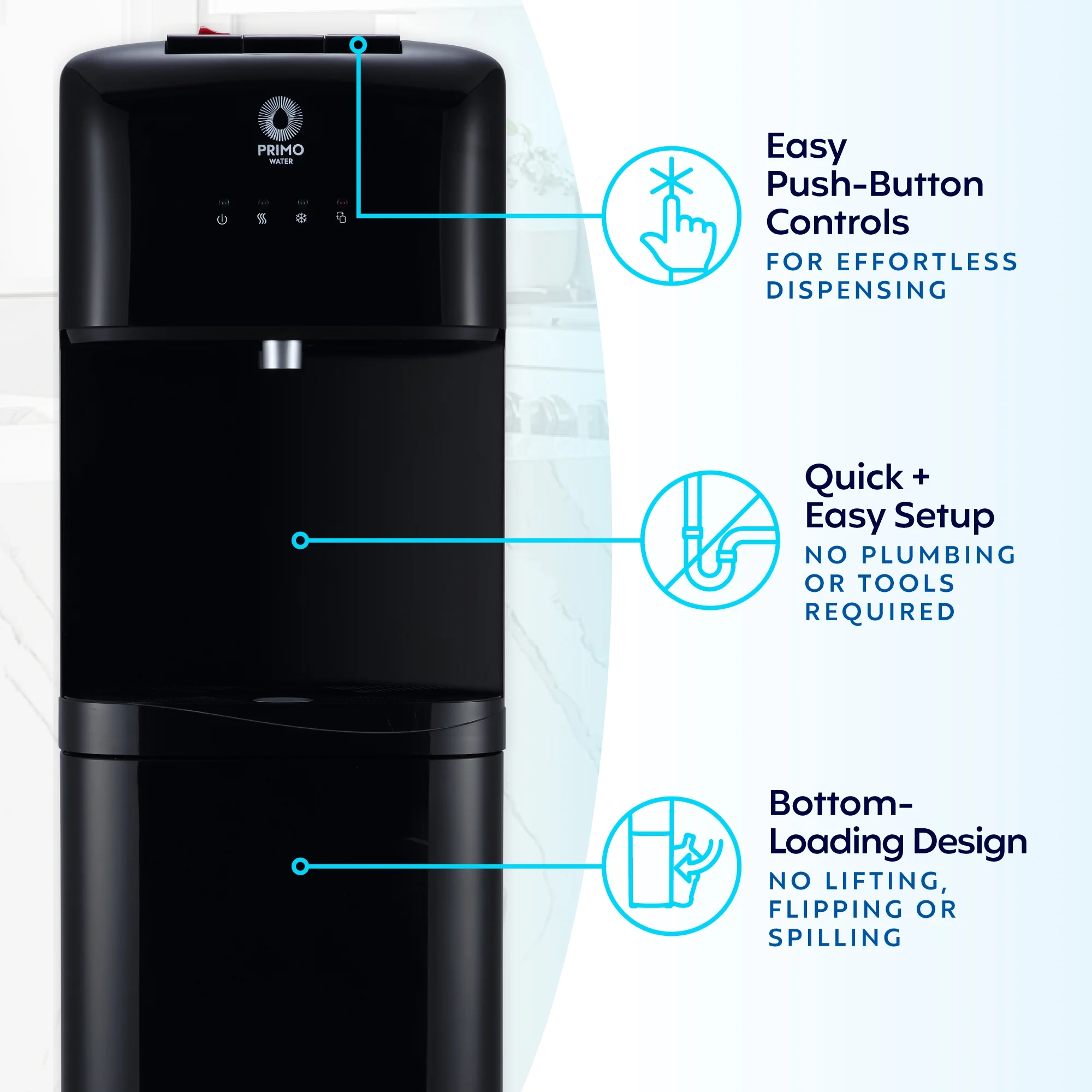 Primo Water® Bottom Loading Classic 2 Temp Water Dispenser - Image 4