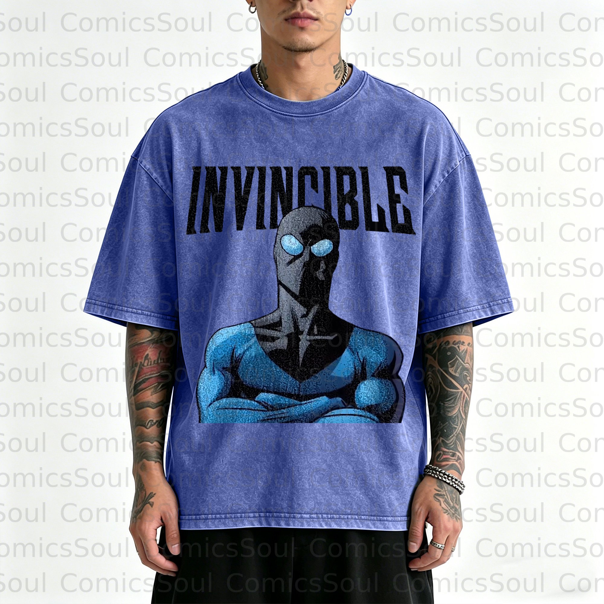 Unisex Anime Inspired Vintage Washed T-Shirt