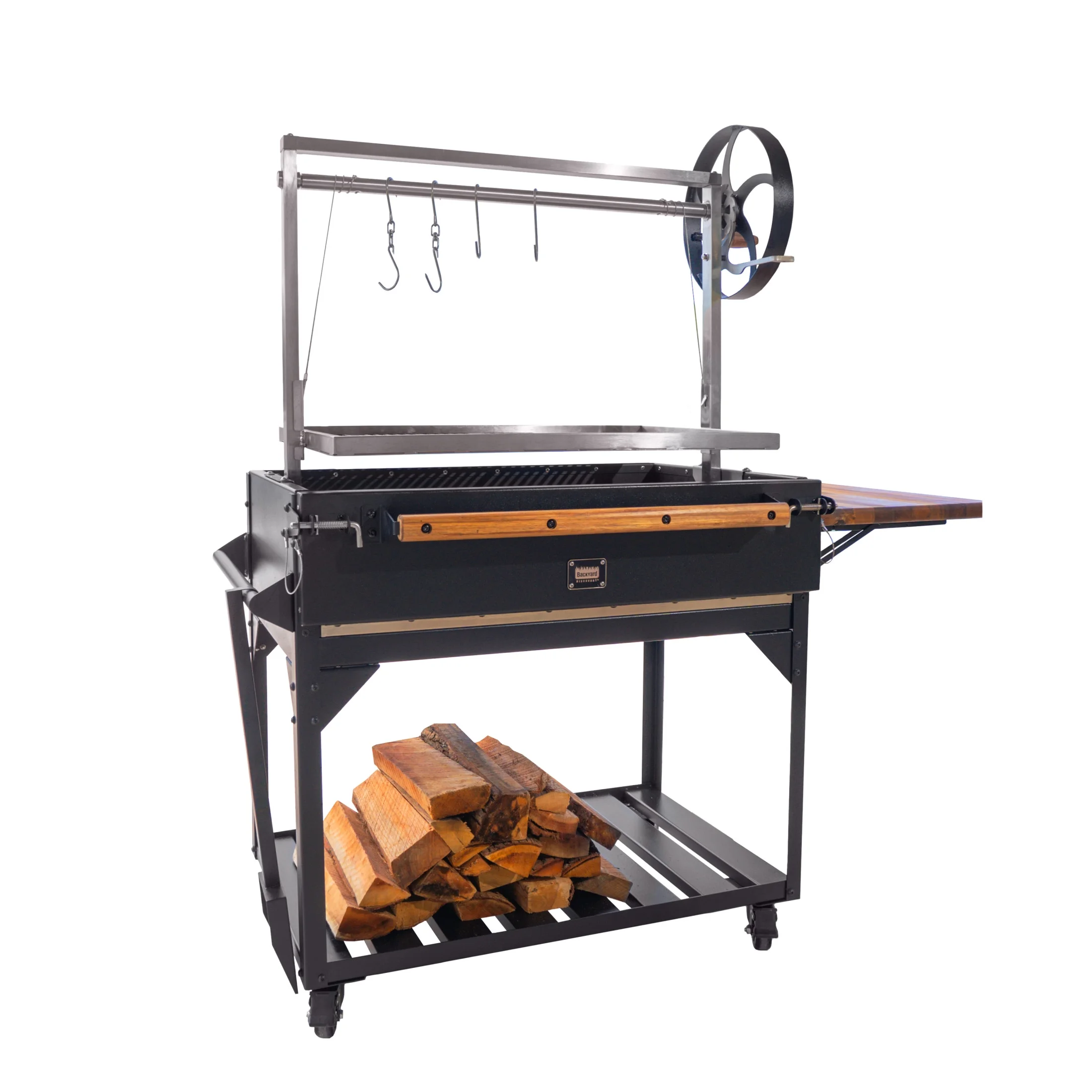 Backyard Discovery Argentine Santa Maria Heritage Wood Fire & Charcoal Grill, Fire Bricks - Image 2