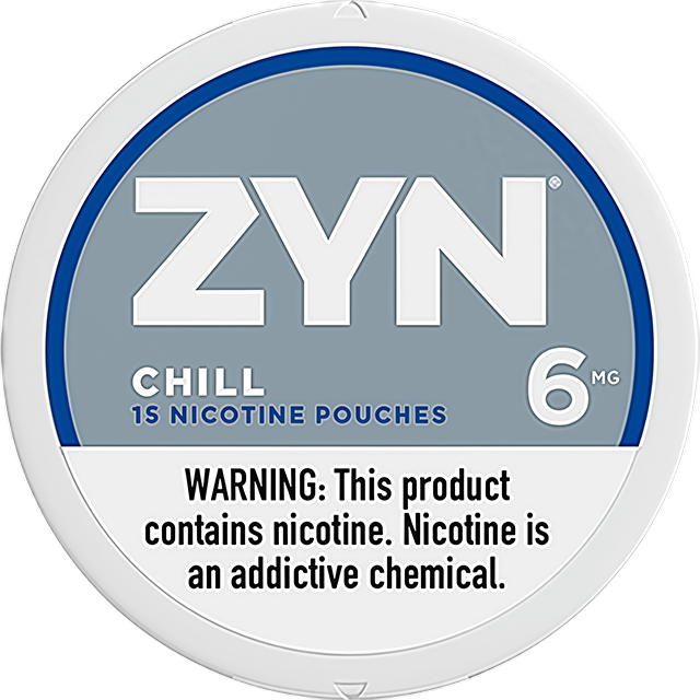 ZYN Chill 6mg nicotine pouches — Mini Dry can with 15 normal-strength cooling pouches, non-mint flavor