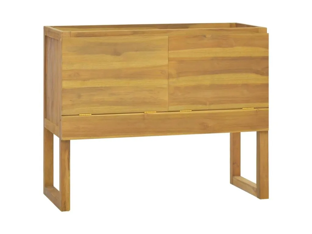 Armario de baño Casabellaes maciza de teca 90x45x75 cm Marrón 48895SGEQ