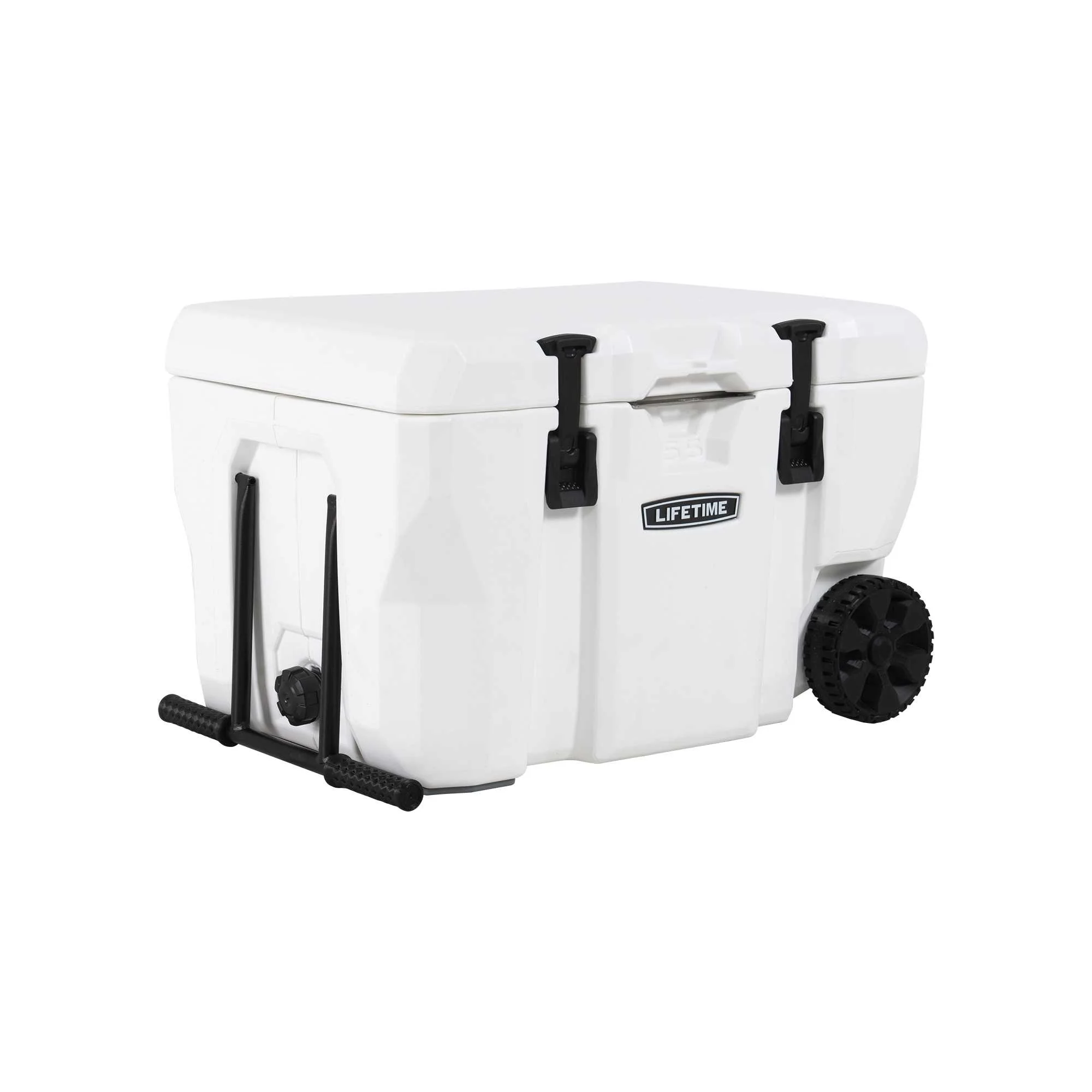 Lifetime 55 qt Bear-Resistant Camping Cooler Wheeled, Premium High Performance, Ice Retention, Hard Cooler, 60 Can Capacity, White (91072) - Image 12