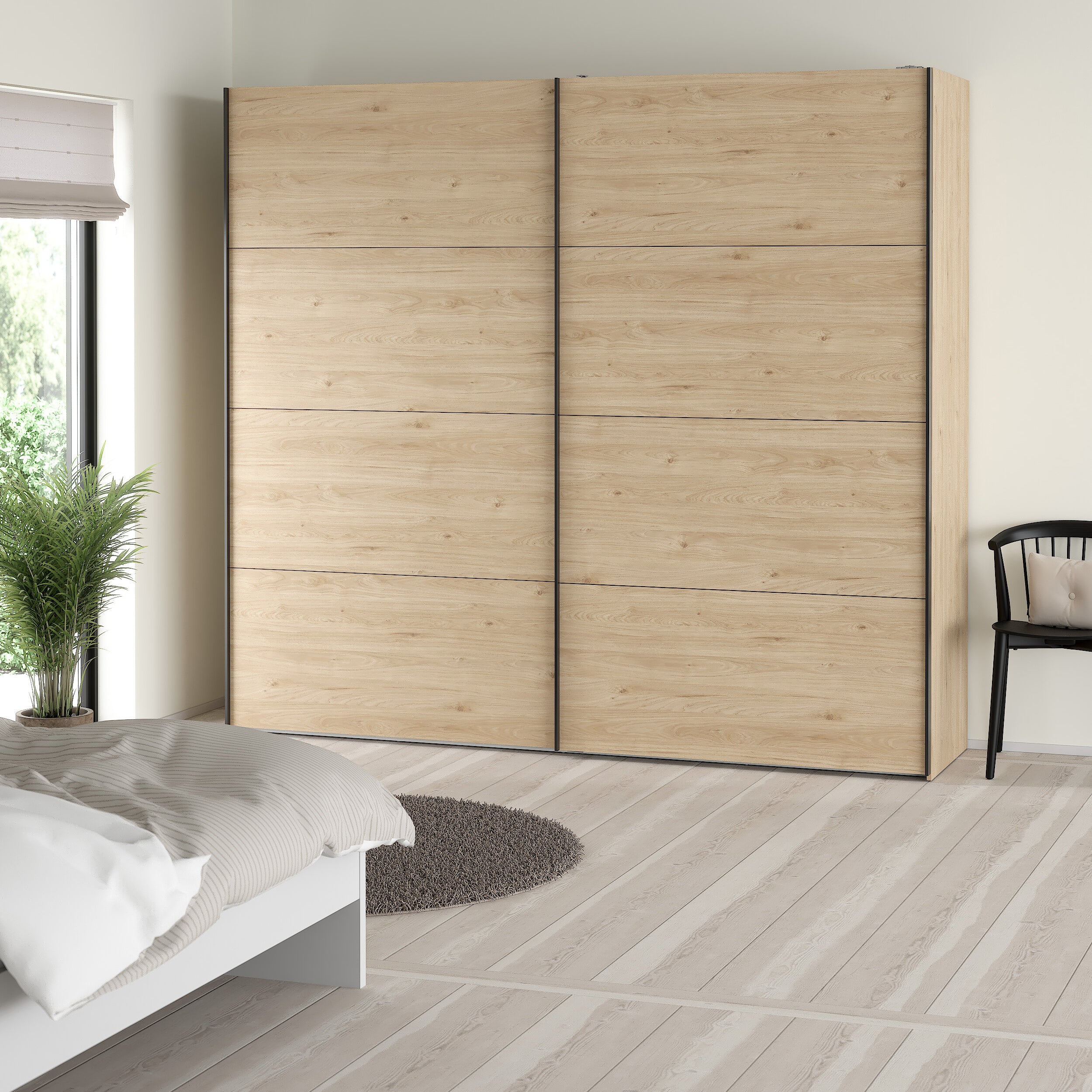 by fonQ basic Lana Kledingkast - Eiken - B 242,7 cm