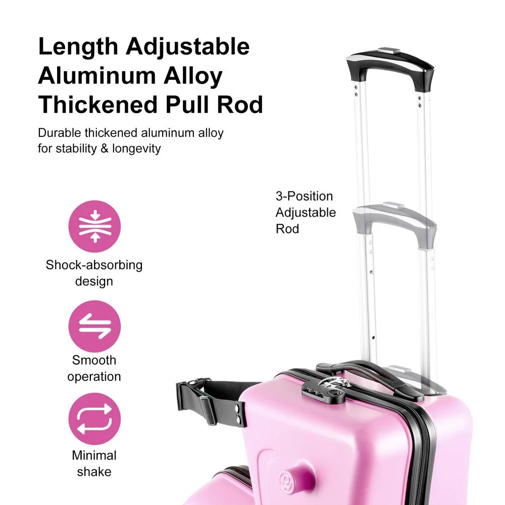 VAHIGCY Kids Luggage, Kids Ride-on Luggage with Spinner Wheels Suitcase, Kid's Ride-On Suitcase Help Your Child Relax, Carry On Trolley Luggage with Password Lock, 20" - Image 15