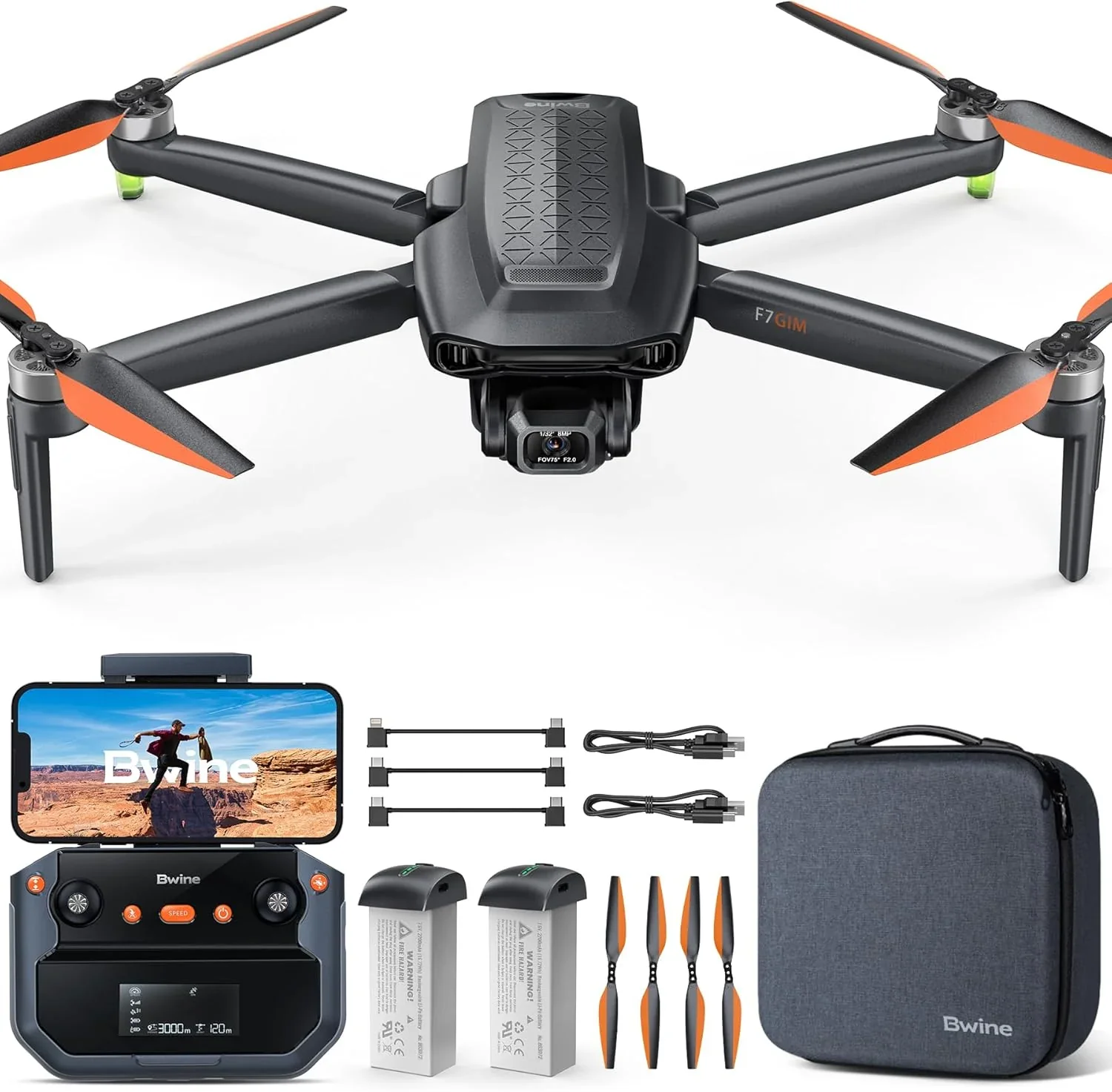 Adult-specific camera drone with 4K UHD aerial photography 3-axis gimbal 10000-foot control