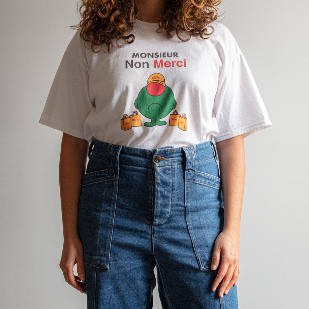 Merci - T-Shirt Monsieur Non Merci - Blanc
