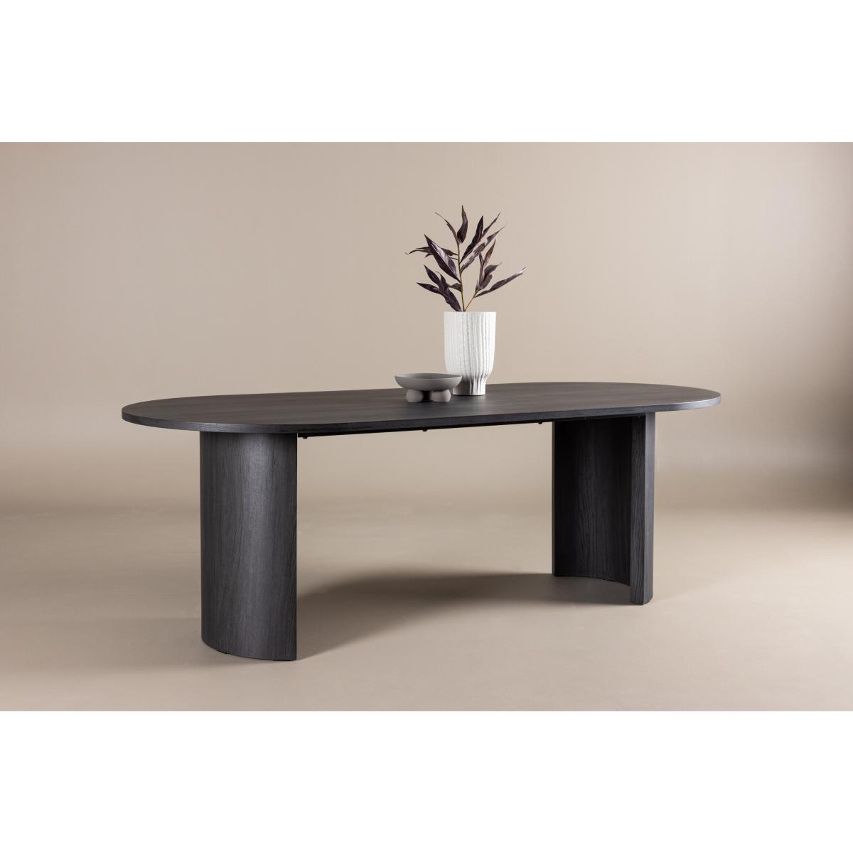 Svea - Silvio ovale eettafel - 100 x 220 cm - zwart