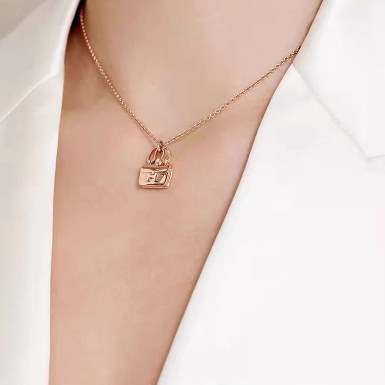 Hermes Plain Surface Bag Pendant Necklace - Original Replica Club