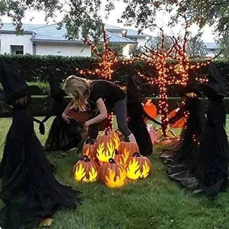 Lighted Halloween Witch Stake - Halloween Witches Decor - Image 4 Lighted Halloween Witch Stake - Halloween Witches Decor - Image 4